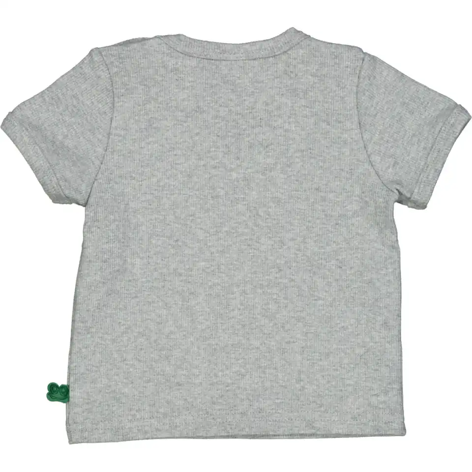Tricou rib gri deschis