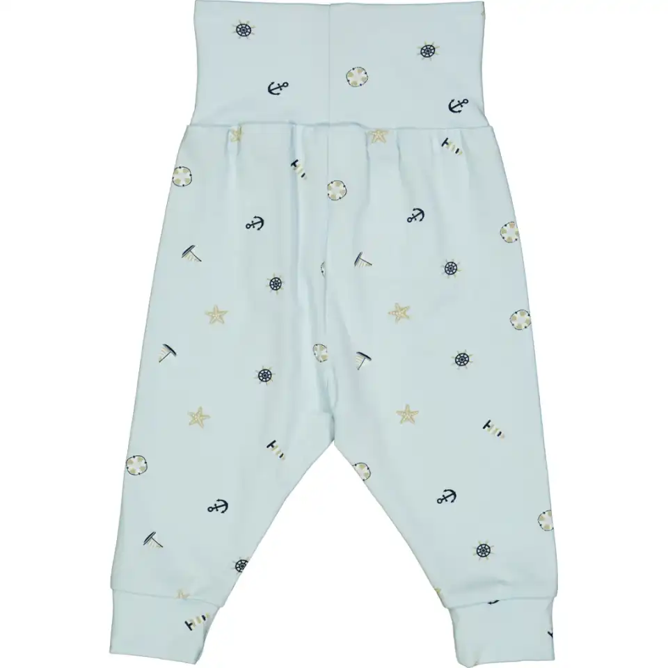 Pantaloni bleu cu imprimeu