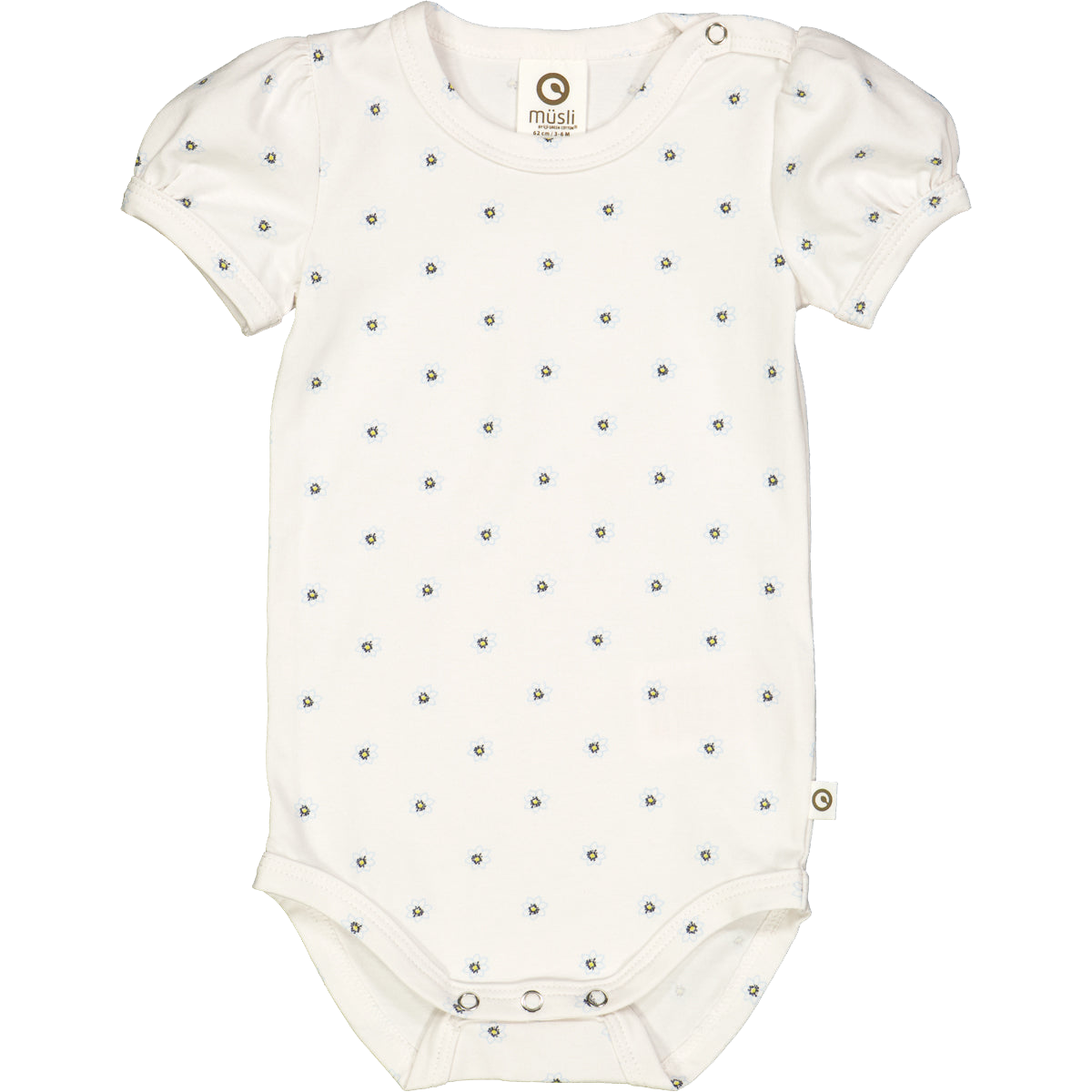 Body cu mânecă scurtă și imprimeu margarete