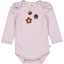 Body roz lila cu imprimeu floricele brodate
