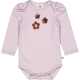 Body roz lila cu imprimeu floricele brodate