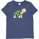 Tricou indigo cu imprimeu broască țestoasă