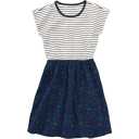 Rochie cu dungi și imprimeu marin bleumarin