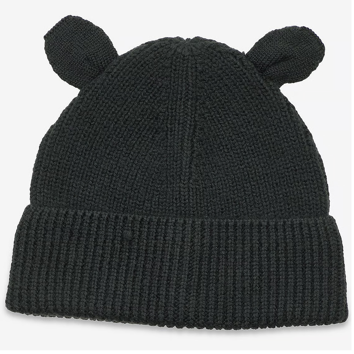 Căciulă din lână merinos Rene cu urechi, verde închis