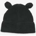 Căciulă din lână merinos Rene cu urechi, verde închis