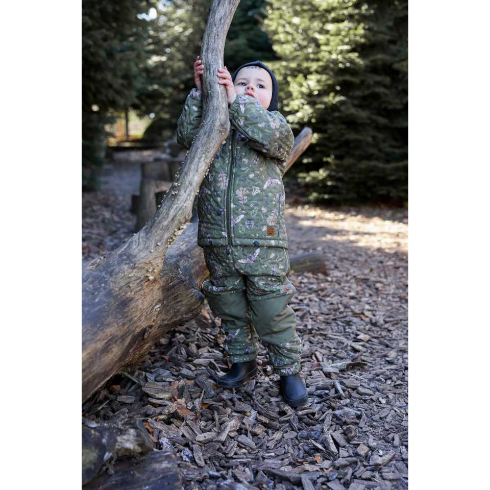 Set termic cu imprimeu frunze și insecte