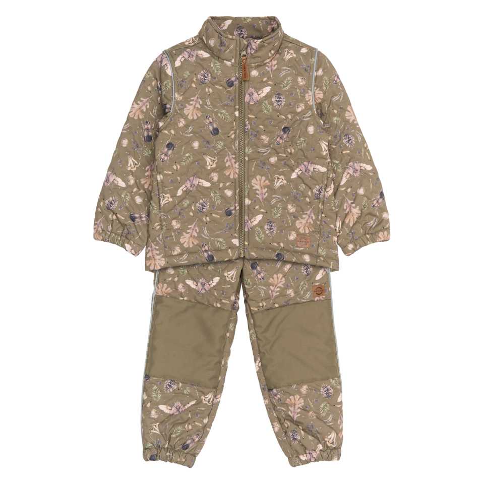 Set termic cu imprimeu frunze și insecte