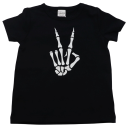 Tricou cu mânecă scurtă și print „Skeleton Peace”