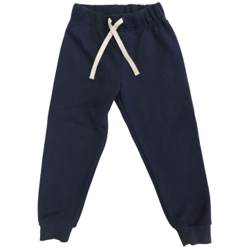 Pantaloni groși tip trening din bumbac, bleumarin