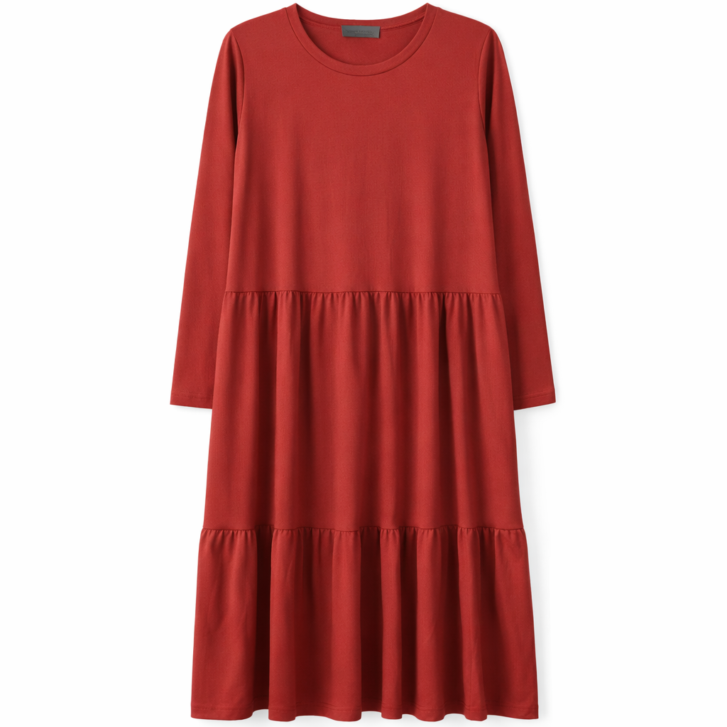 Rochie din lyocell pentru femei, roșu închis