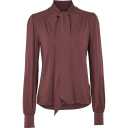 Bluză din lyocell cu fundă, mov strugure