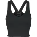 Maieu sport tip bustieră din rib, negru