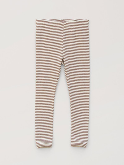 Colanți din modal cu dungi bronze/off white