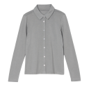 Cămașă gri din Tencel cu mânecă lungă