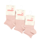 Set 3 perechi de șosete scurte invizibile din bumbac elastic rosa empo
