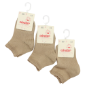 Set 3 perechi de șosete scurte bej (cuerda)