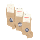 Set 3 perechi de șosete invizibile din bumbac elastic camel