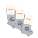 Set 3 perechi de șosete invizibile din bumbac elastic ceniza