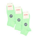 Set 3 perechi de șosete invizibile din bumbac elastic verde mentă