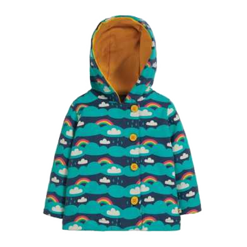 Jachetă cu imprimeu curcubeu pentru bebeluși și copii