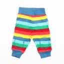 Pantaloni subțiri cu dungi colorate