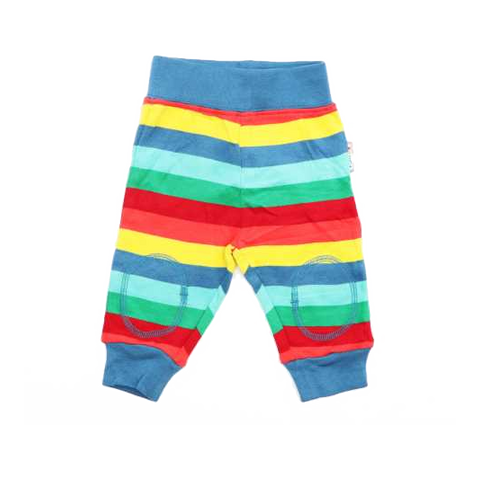 Pantaloni subțiri cu dungi colorate