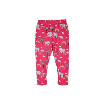Colanți roz cu imprimeu curcubeie și elefanți