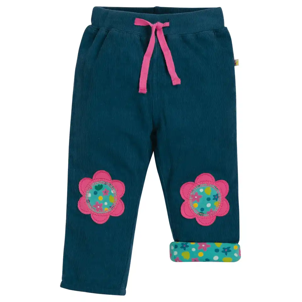 Pantaloni dublați cu floricele