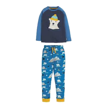 Pijamale cu imprimeu urs polar