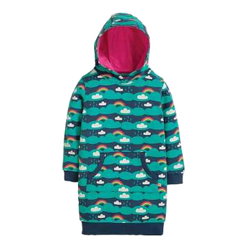 Rochie hanorac cu imprimeu curcubeu