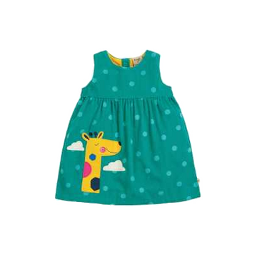 Rochie verde cu imprimeu girafă