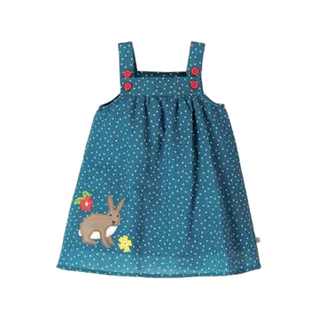 Rochie albastră din in și bumbac