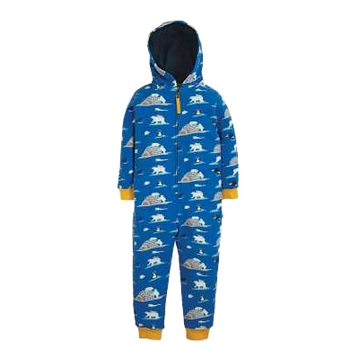 Salopetă de exterior albastră cu imprimeu polar