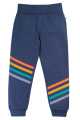 Pantaloni bleumarin cu dungi curcubeu pentru copii