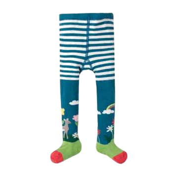 Dresuri albastre din bumbac organic cu imprimeu iepurași