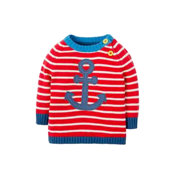 Pulover cu imprimeu ancoră pentru copii