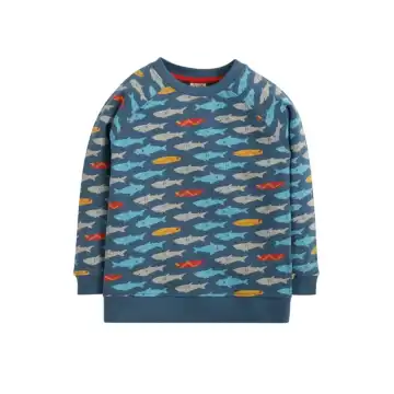 Bluză albastră cu imprimeu rechini