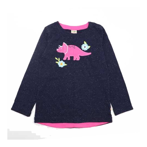 Bluză bleumarin cu imprimeu triceratops