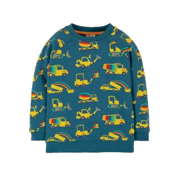 Bluză albastră cu imprimeu mașini utilitare