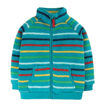 Hanorac verde din fleece pufos pentru copii