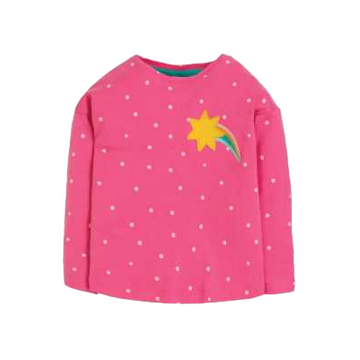 Bluză roz cu imprimeu stea pentru fete
