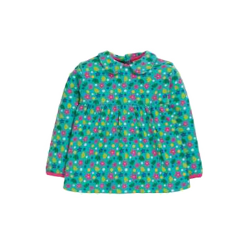Bluză verde cu imprimeu floral pentru fete