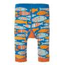 Colanți tricotați albaștri cu imprimeu pești pentru copii și bebeluși