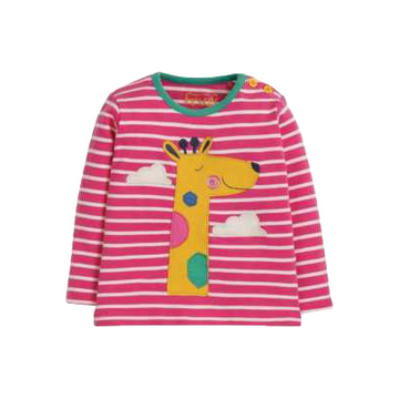 Bluză roz cu imprimeu girafă pentru copii