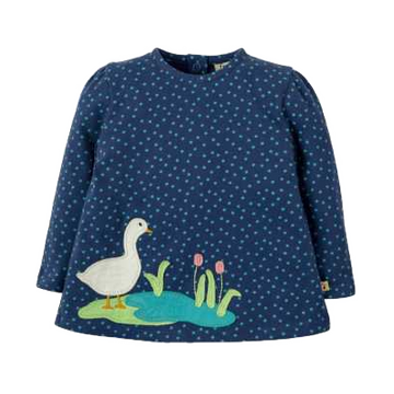 Bluză albastră cu imprimeu rață