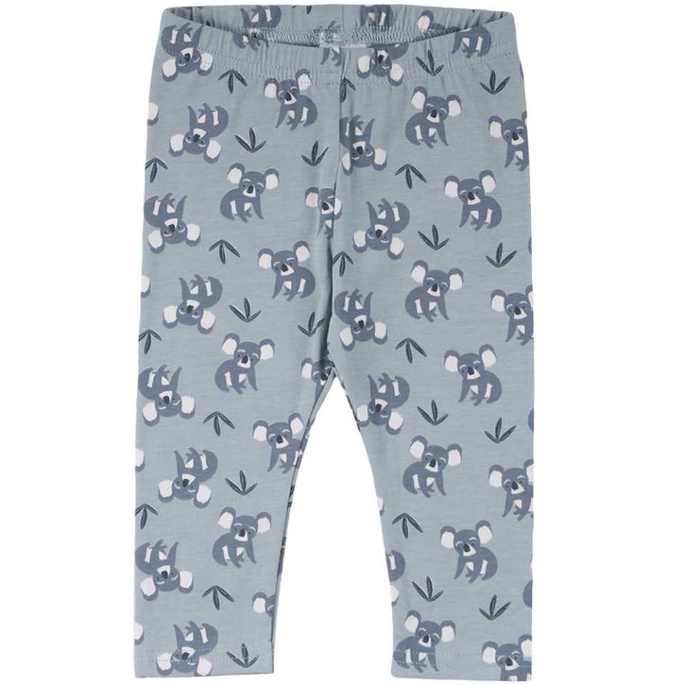 Colanți bleu cu imprimeu koala