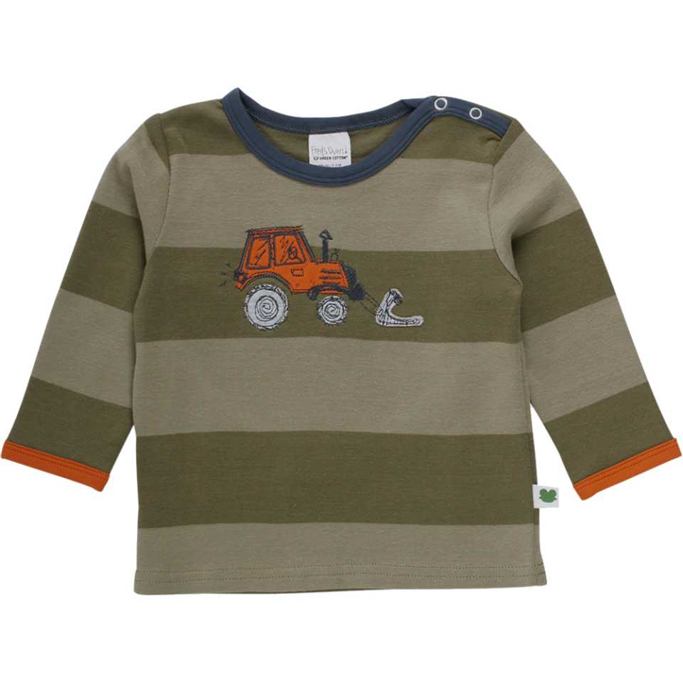 Bluză cu dungi și imprimeu tractor