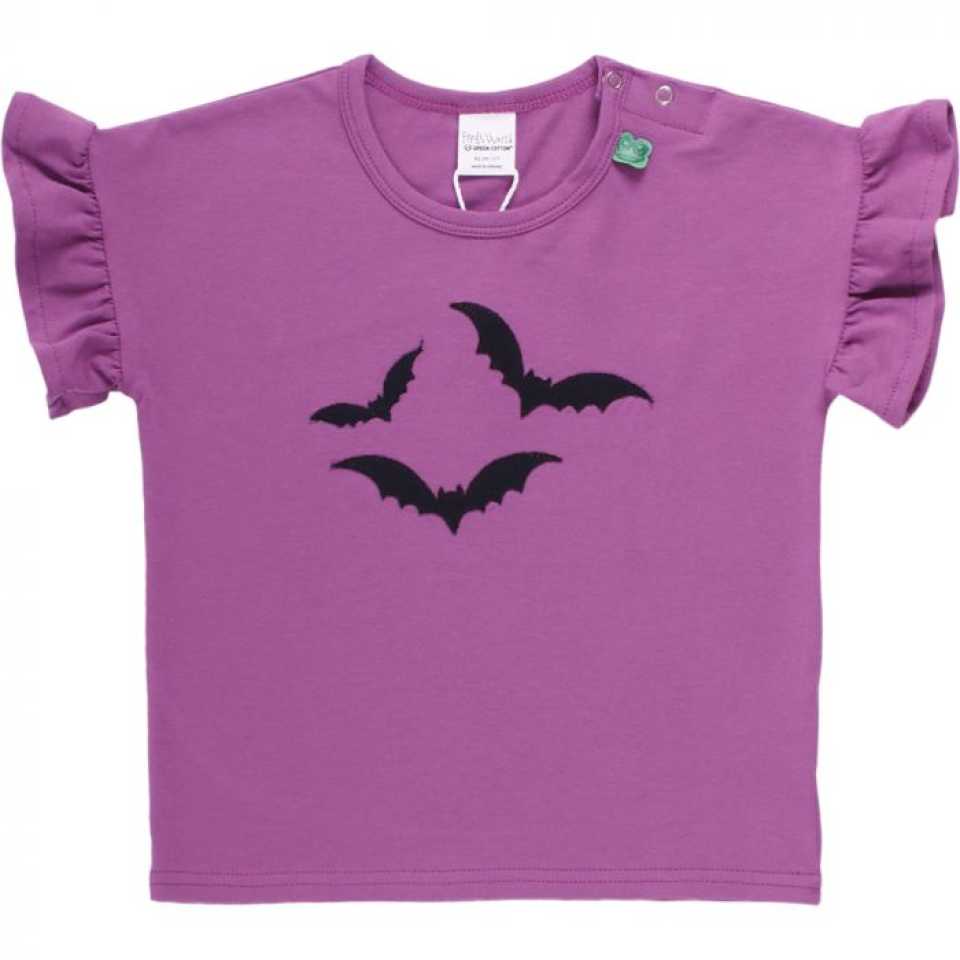 Tricou roz cu imprimeu lilieci