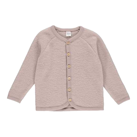 Jachetă roz deschis din lână fleece pentru copii