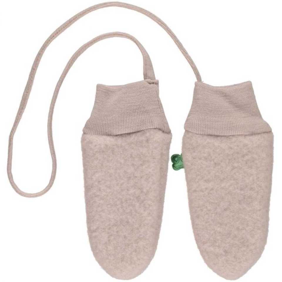 Mănuși roz din lână fleece